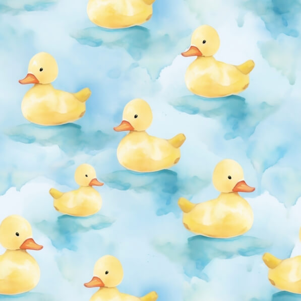 Download Whimsical Yellow Rubber Ducks on Blue Background Patterns ...