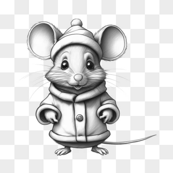 Descarga Linda personaje de ratón de dibujos animados con atuendo ...