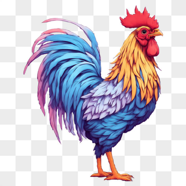 Download Colorful Rooster with Vibrant Feathers Cartoons Online ...