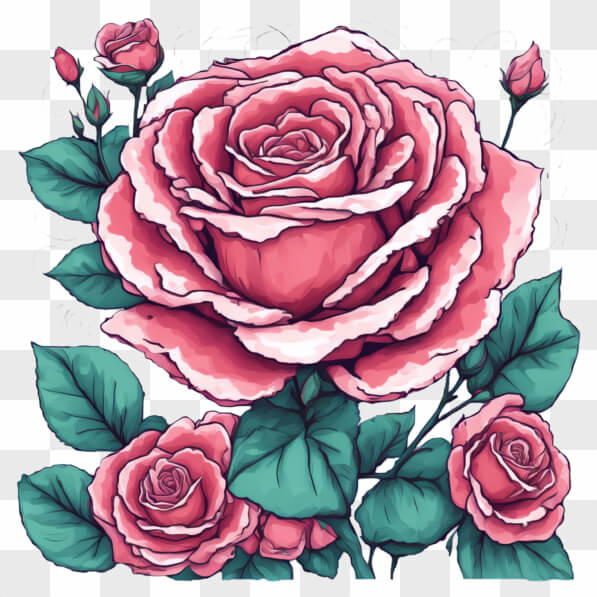 Download Artistic Display of Roses Cartoons Online - Creative Fabrica