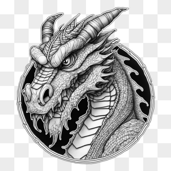 Download Intricate Illustration of a Dragon's Head Sketches Online ...