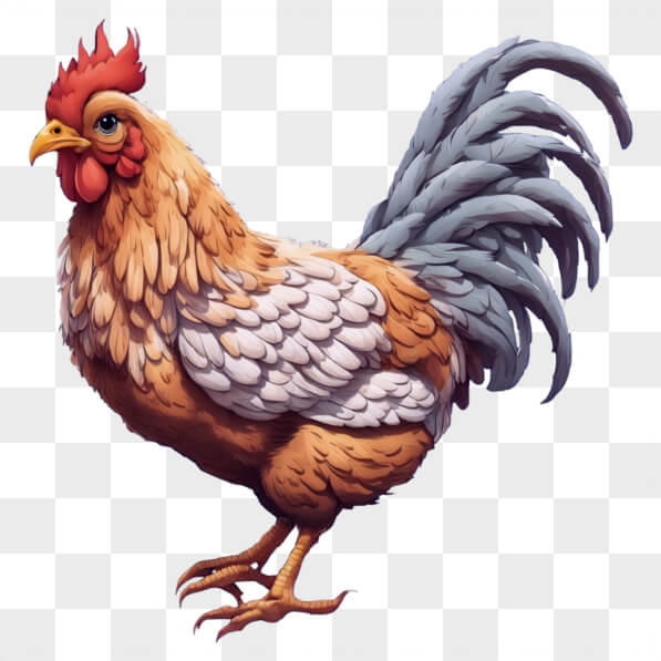 Download Colorful Rooster with Vibrant Feathers Cartoons Online ...