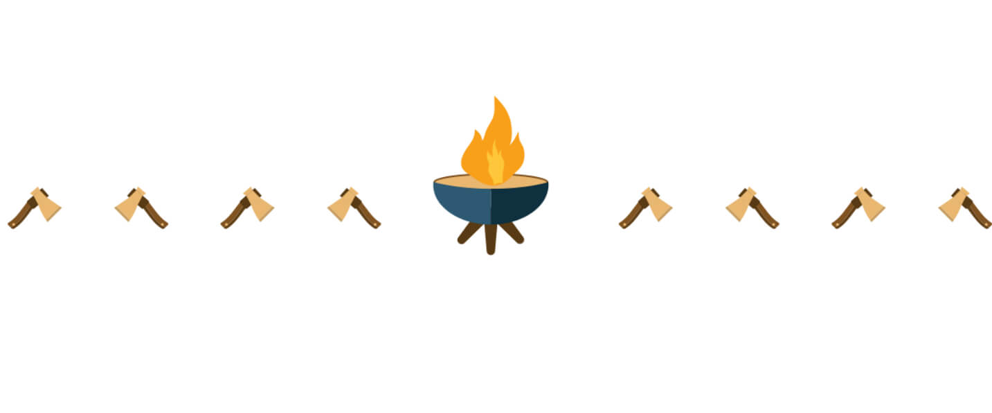 Download Stylized Campfire and Axes Borders & Corners Online - Creative ...