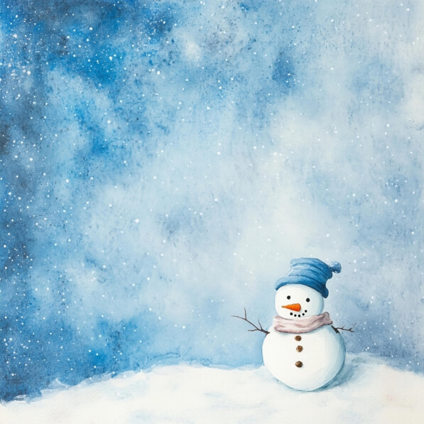 Download Cheerful Snowman in a Winter Landscape Backgrounds Online ...