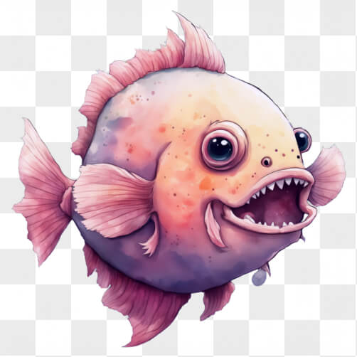 Cartoon Fish with Cheerful Expression Cartoon Fish with Cheerful Expression thumbnail