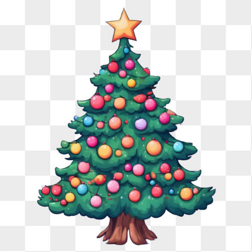 Árvore de Natal Colorida com Enfeites Árvore de Natal Colorida com Enfeites thumbnail