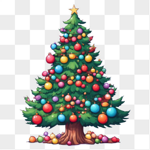 Árvore de Natal de Desenho Animado Colorida Árvore de Natal de Desenho Animado Colorida thumbnail