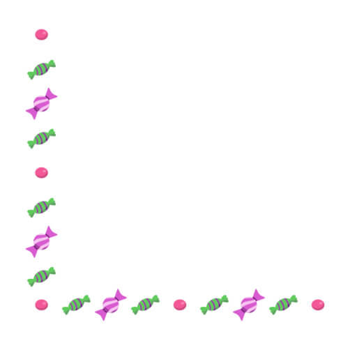 Candy Making Border Download Playful Candy and Ribbon Border Design Borders & Corners ...