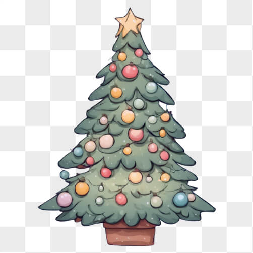 Árvore de Natal em Cartum com Ornamentação Árvore de Natal em Cartum com Ornamentação thumbnail