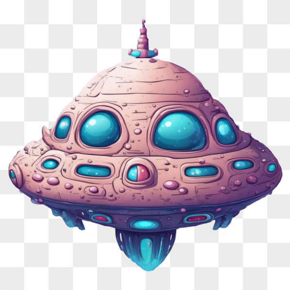 Download Whimsical Alien Spaceship Cartoons Online - Creative Fabrica