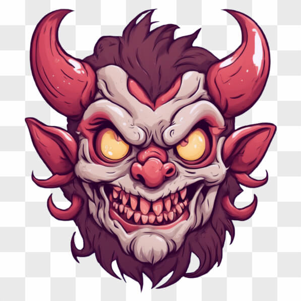 Hello Demon Face Download Stylized Demon Face Cartoons Online - Creative Fabrica