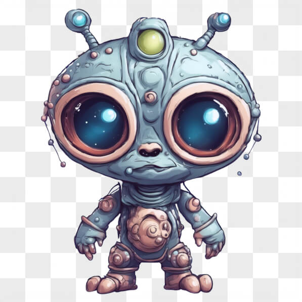 Download Cartoonish Alien Character Cartoons Online - Creative Fabrica