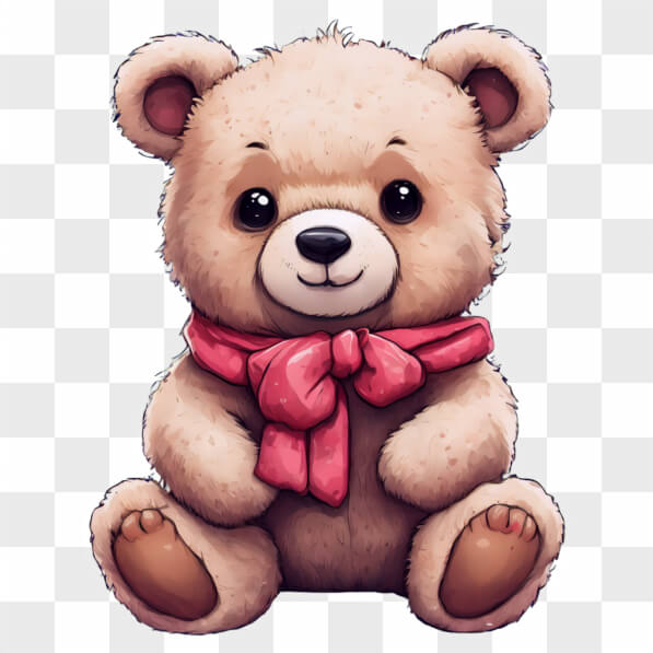 Descarga Tierno osito de peluche de dibujos animados con moño rosa ...