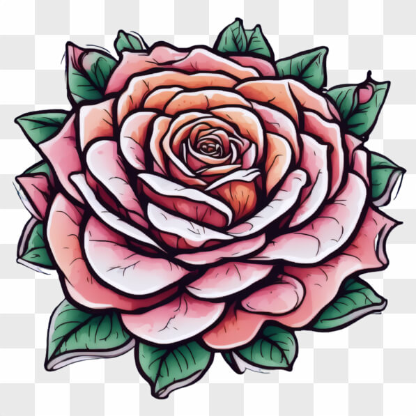 Cartoon Roses Abstract Download Illustrated Rose with Intricate Detailing Cartoons Online ...