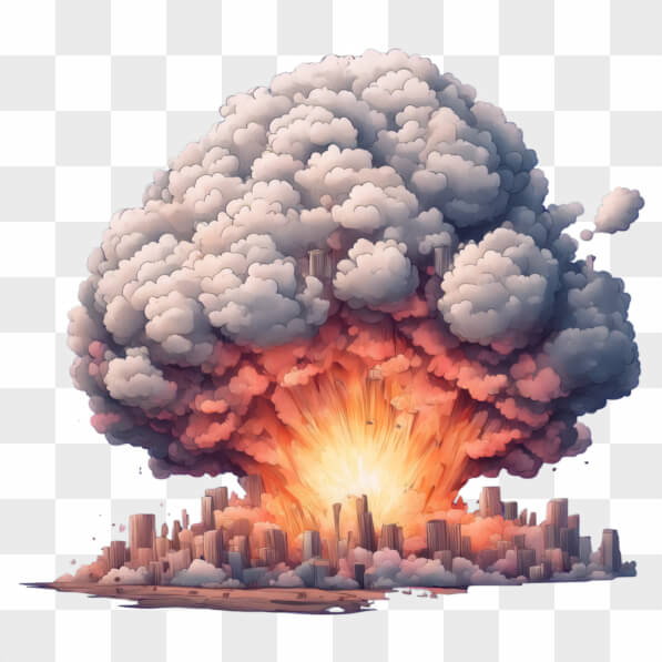 Download Urban Explosion with Smoke Cloud Cartoons Online - Creative ...