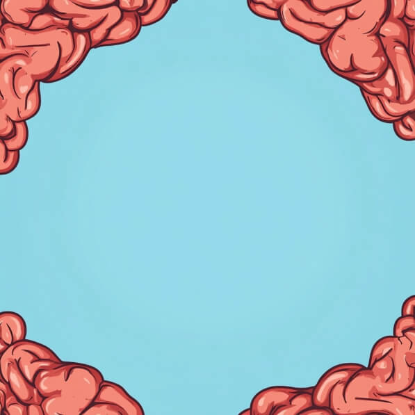 Brain Border Background Download Stylized Brain Illustrations on Blue Background Backgrounds ...