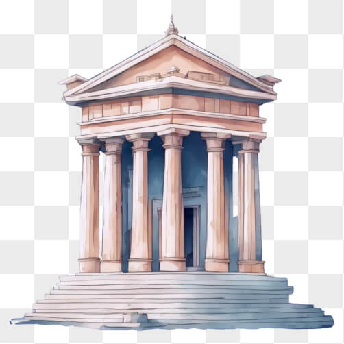 Download Classical Greek Temple Structure Cartoons Online - Creative ...