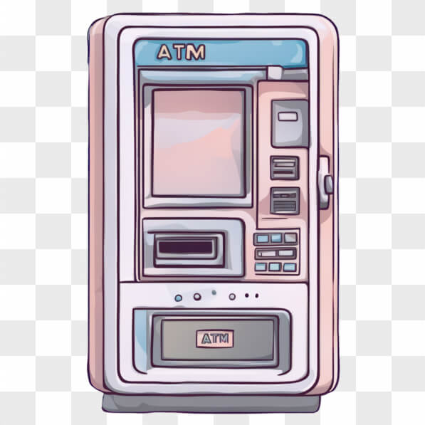 Download Vintage ATM Machine in Pastel Colors Cartoons Online ...