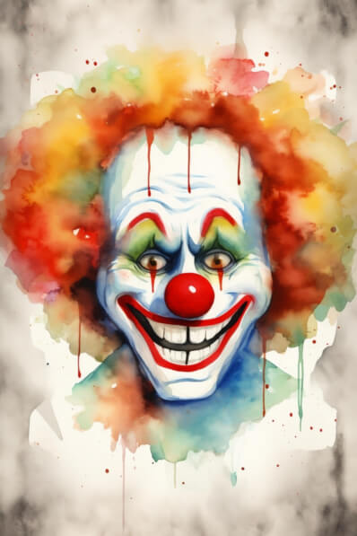 Download Colorful Clown Illustration Backgrounds Online - Creative Fabrica