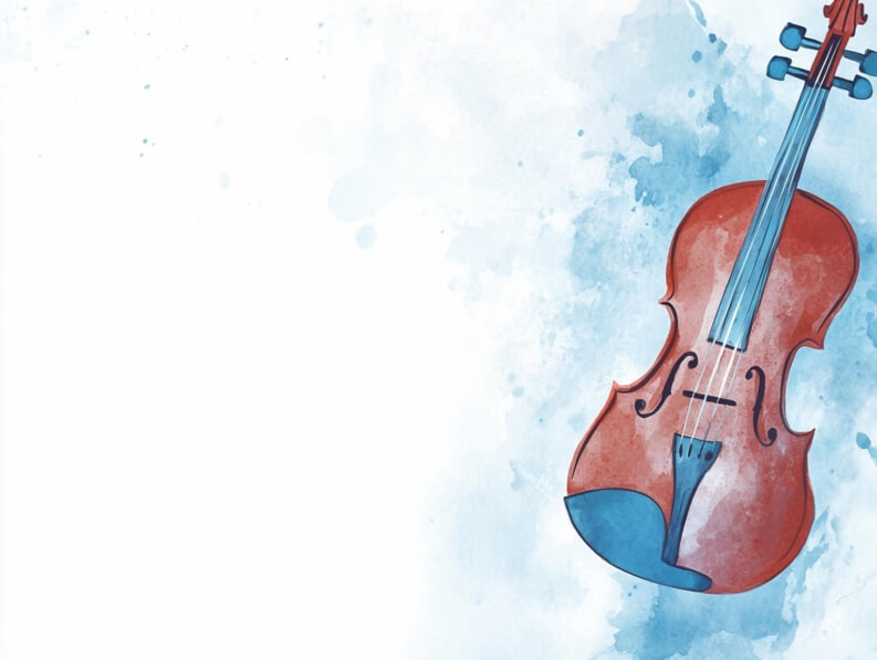 Download Illustrated Violin on Watercolor Background Backgrounds Online ...