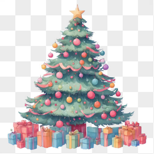 Árvore de Natal Festiva com Presentes Árvore de Natal Festiva com Presentes thumbnail
