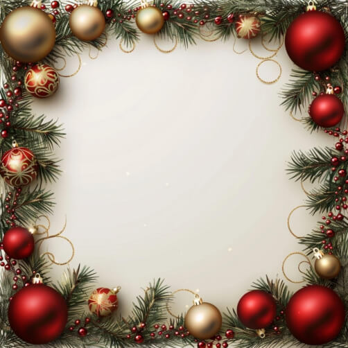 Christmas Frame with Ornaments Christmas Frame with Ornaments thumbnail