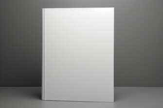Blank White Book on Gray Background Blank White Book on Gray Background thumbnail