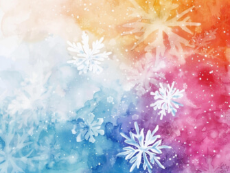 Colorful Abstract Winter Scene with Snowflakes Colorful Abstract Winter Scene with Snowflakes thumbnail