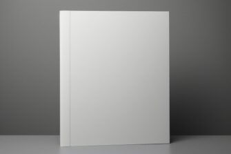 Blank White Hardcover Book on Gray Background Blank White Hardcover Book on Gray Background thumbnail