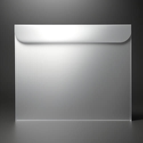 Clear Plastic Envelope Against Gray Background Clear Plastic Envelope Against Gray Background thumbnail