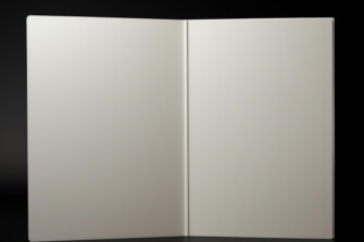 Open Blank Notebook on Dark Background Open Blank Notebook on Dark Background thumbnail