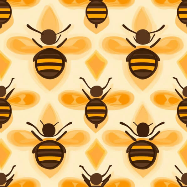 Stylized Bees Pattern Stylized Bees Pattern thumbnail