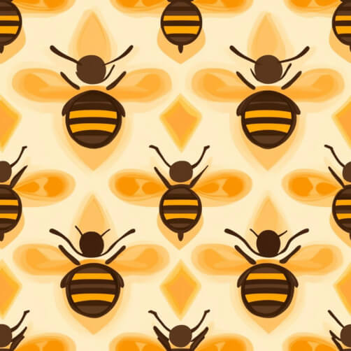 Stylized Bees Pattern Stylized Bees Pattern thumbnail