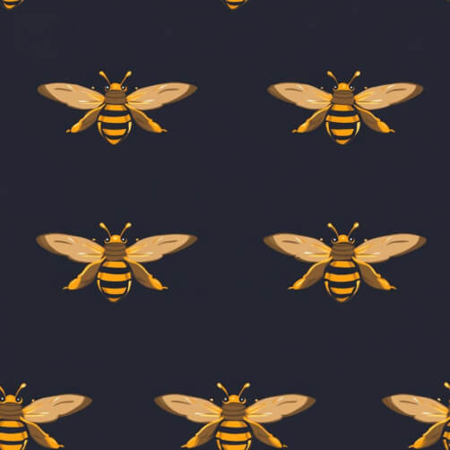 Pattern of Bees on Dark Background Pattern of Bees on Dark Background thumbnail