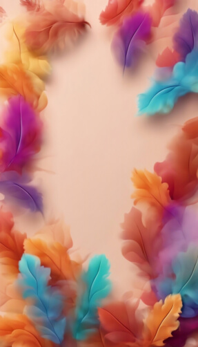 Bunte Blattanordnung auf beigem Hintergrund Bunte Blattanordnung auf beigem Hintergrund thumbnail