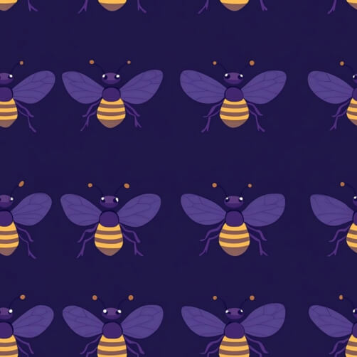 Colorful Cartoon Bees Pattern Colorful Cartoon Bees Pattern thumbnail