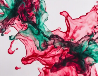 Abstrakte wirbelnde Farben in Rot und Grün Abstrakte wirbelnde Farben in Rot und Grün thumbnail