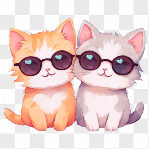 Kawaii Kittens in Sunglasses Patterns Kawaii Kittens in Sunglasses Patterns thumbnail