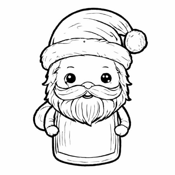 Download Cute Cartoon Santa Claus for Coloring Coloring pages Online ...