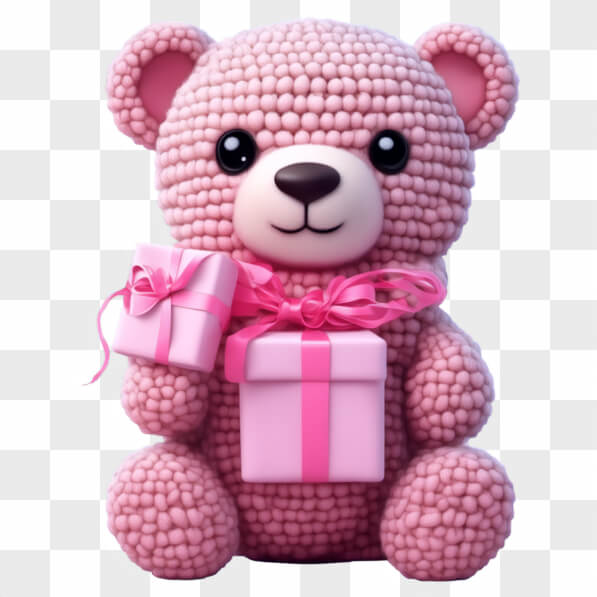 Descarga Osito de peluche rosa lindo con cajas de regalo Cartoons En ...