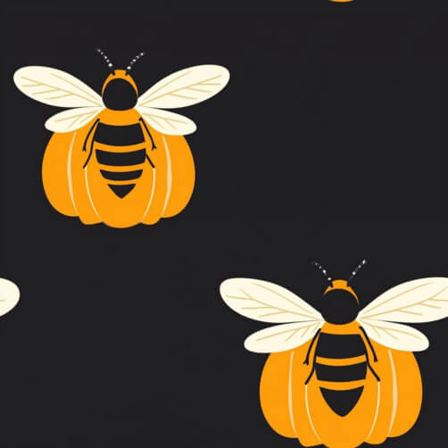 Whimsical Bees and Pumpkins Pattern Whimsical Bees and Pumpkins Pattern thumbnail
