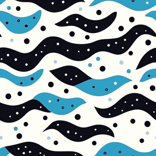 Modern Abstract Wavy Pattern in Blue and Black Modern Abstract Wavy Pattern in Blue and Black thumbnail