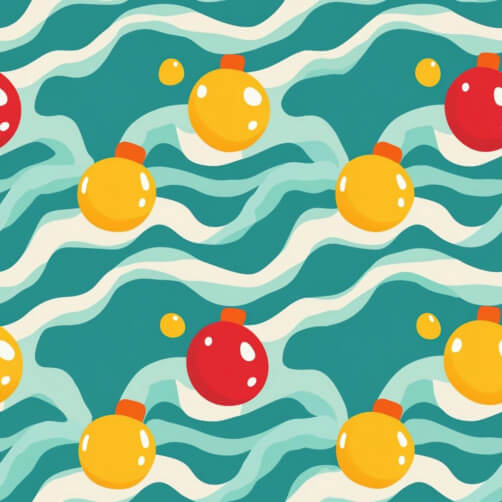 Colorful Floating Spheres on Teal Background Colorful Floating Spheres on Teal Background thumbnail