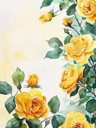 Download Watercolor Painting of Yellow Roses Backgrounds Online ...
