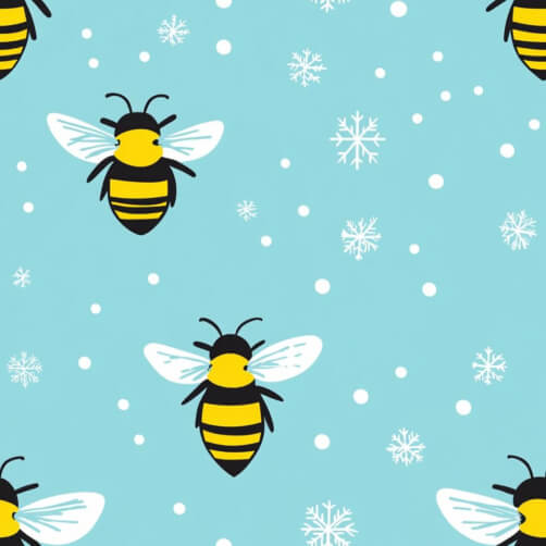 Playful Bee Pattern on Blue Background Playful Bee Pattern on Blue Background thumbnail