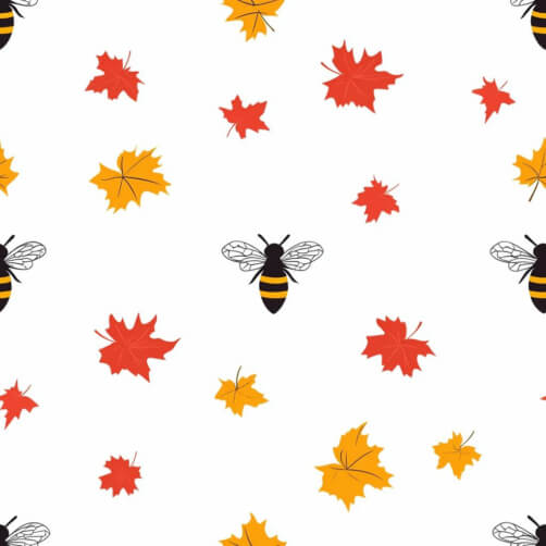 Autumn Bees and Leaves Pattern Autumn Bees and Leaves Pattern thumbnail