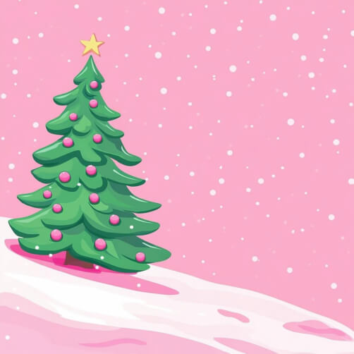 Cartoon Christmas Tree with Snow Cartoon Christmas Tree with Snow thumbnail