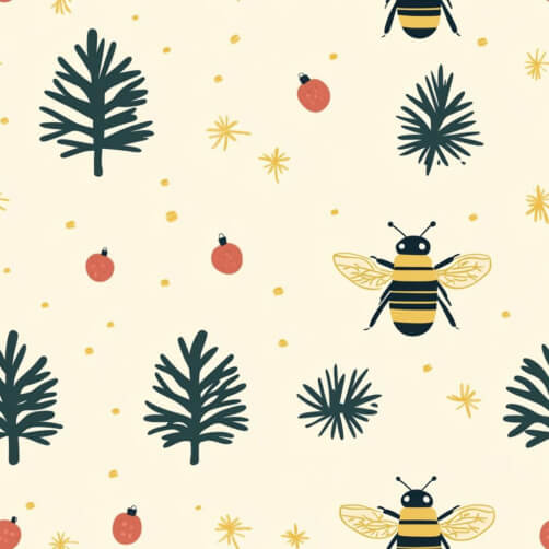 Whimsical Bee and Tree Pattern Whimsical Bee and Tree Pattern thumbnail