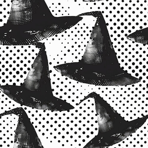 Download Witch Hat Pattern in Black and White Patterns Online ...