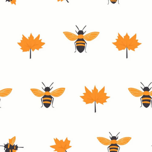 Whimsical Bee and Leaf Pattern Whimsical Bee and Leaf Pattern thumbnail